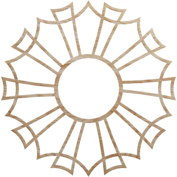 Ekena Millwork Augustus Wood Fretwork Pierced Ceiling Medallion, Red Oak, 38"OD x 13 3/8"ID x 1/4"T CMWP38X38X0250AURO - main